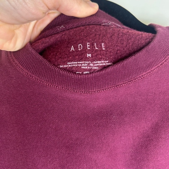 Adele Rolling in the Deep Burgundy Crewneck - Picture 4 of 6